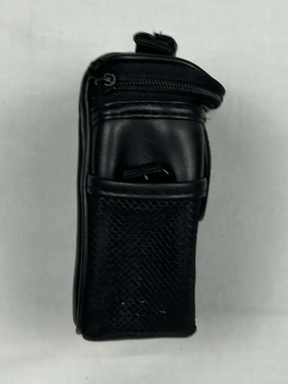 Icon Black Faux Leather Small Camera Bag Case with Detachable Shoulder Strap